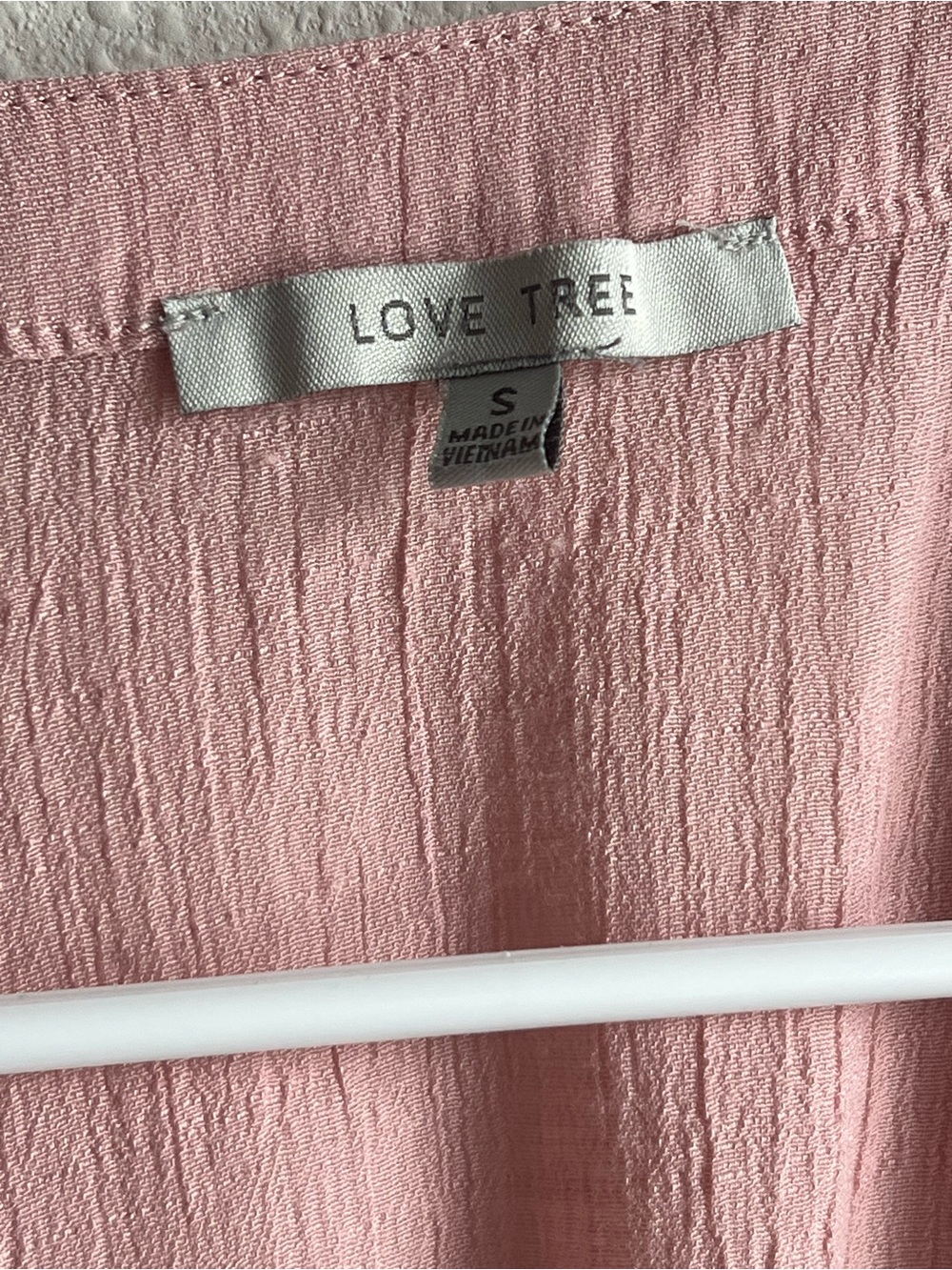 Love Tree Blush Pink Crochet Trim Kimono Duster Cardigan - Picture 5 of 10